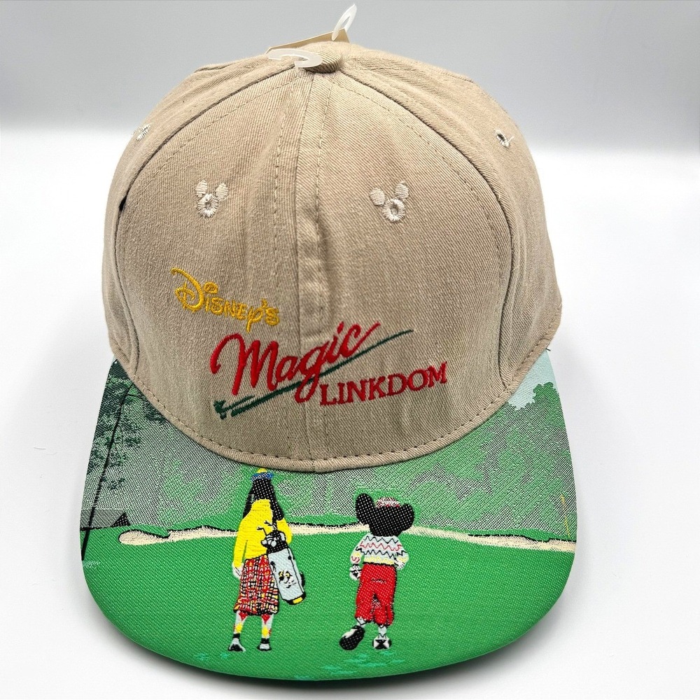 Disney Magic Kingdom Golf Mickey Goofy Hat Cap NWT Made in USA